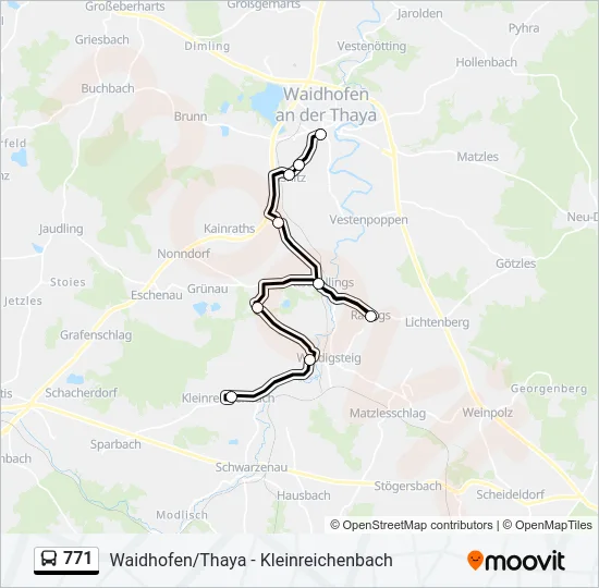 771 Bus Line Map