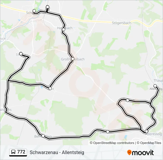772 Bus Line Map