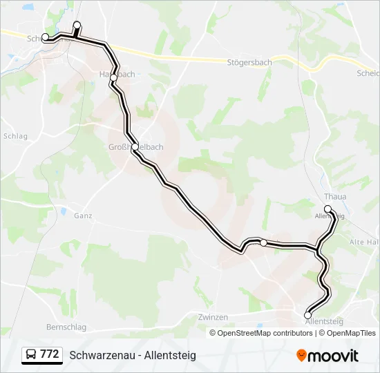 772 Bus Line Map
