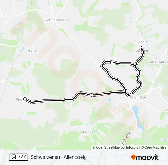 772 Bus Line Map