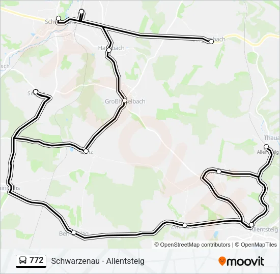 772 Bus Line Map
