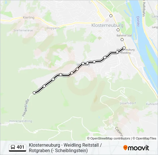 401 Bus Line Map