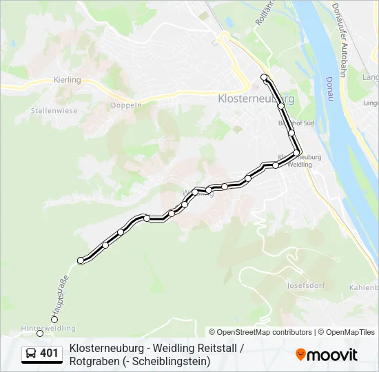 401 Bus Line Map