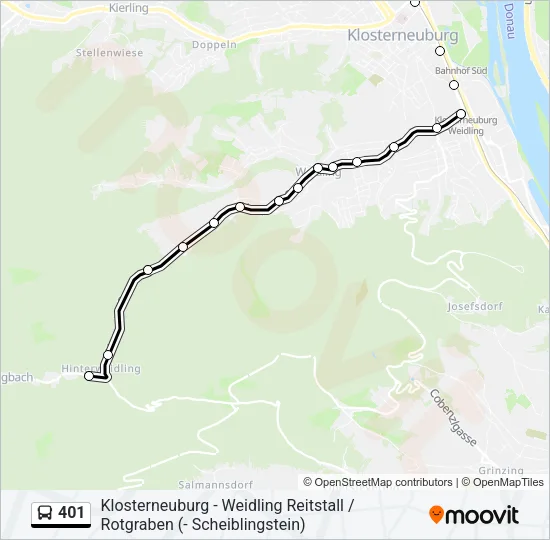 401 Bus Line Map