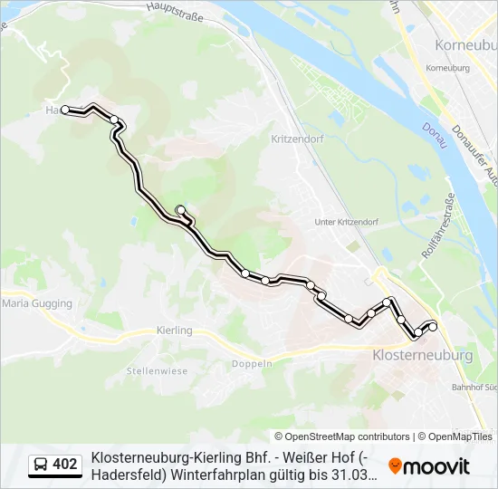 402 Bus Line Map