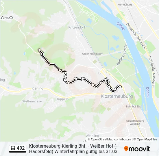 402 Bus Line Map