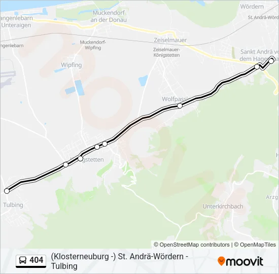 404 Bus Line Map