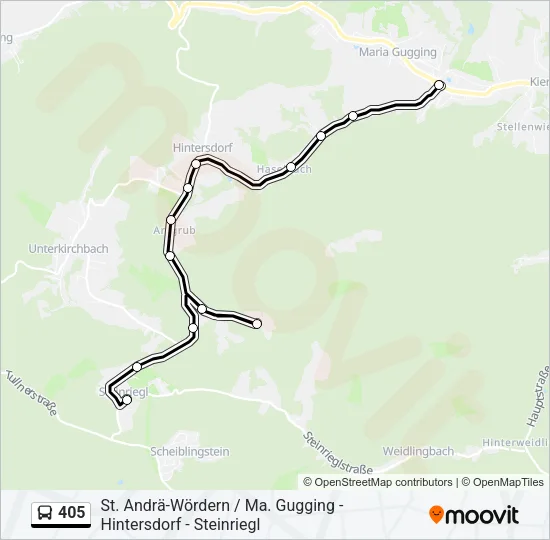 405 Bus Line Map