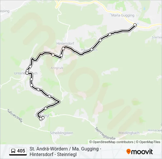 405 Bus Line Map