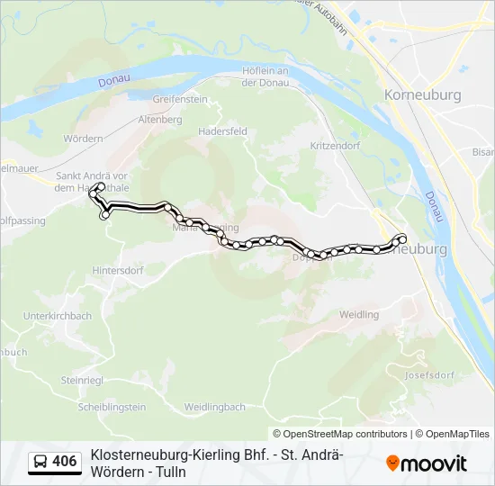 406 Bus Line Map