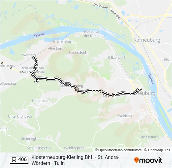 406 Bus Line Map