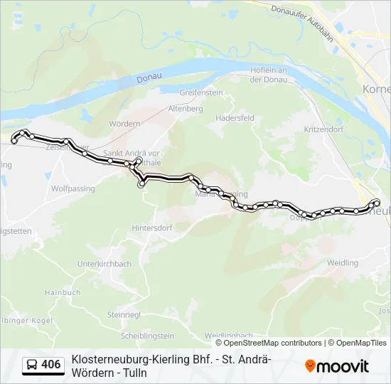 406 Bus Line Map