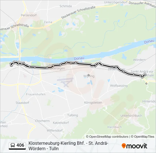 406 Bus Line Map