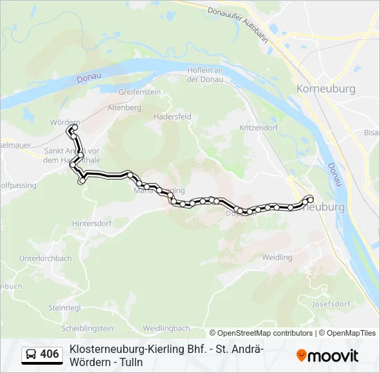 406 Bus Line Map