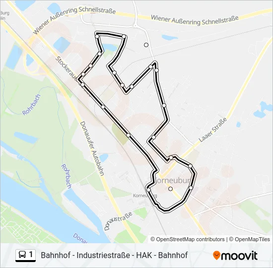 1 Bus Line Map