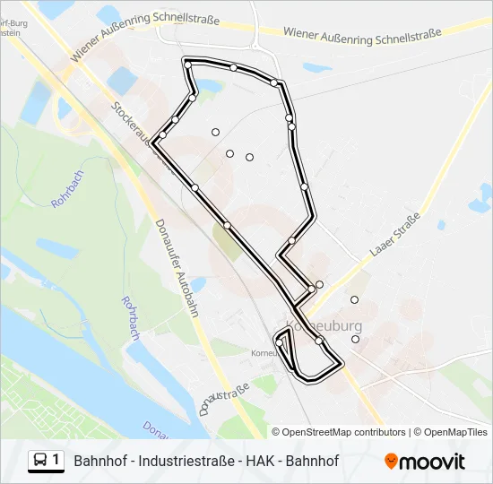 1 Bus Line Map