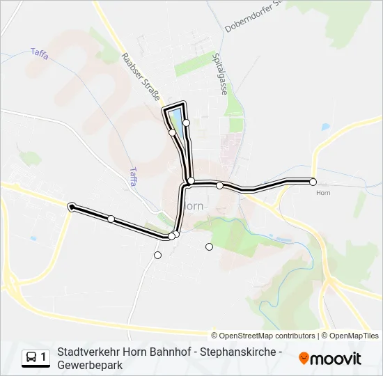 1 Bus Line Map