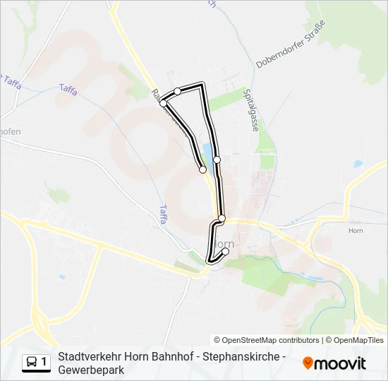 1 Bus Line Map