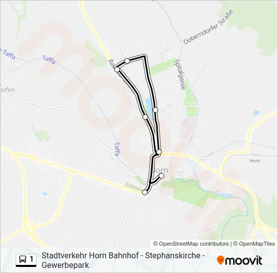 1 Bus Line Map