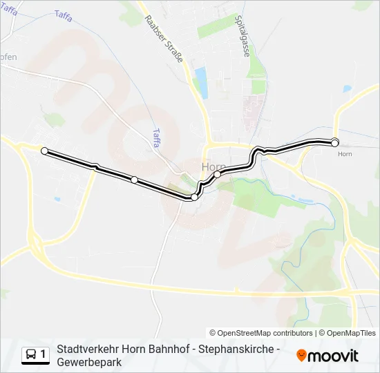 1 Bus Line Map