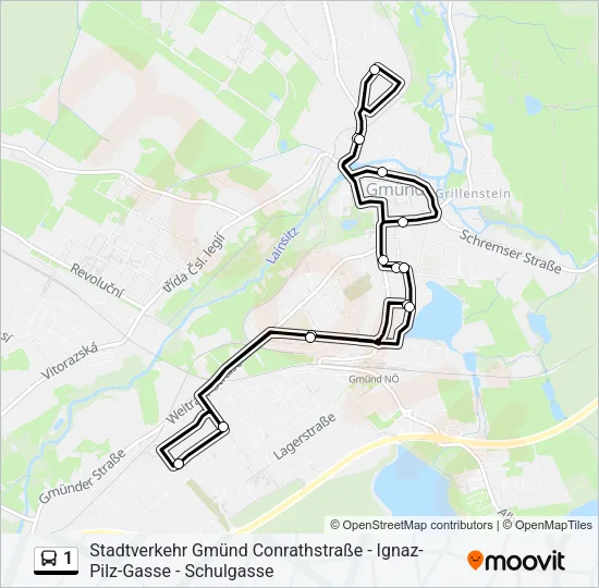 1 Bus Line Map