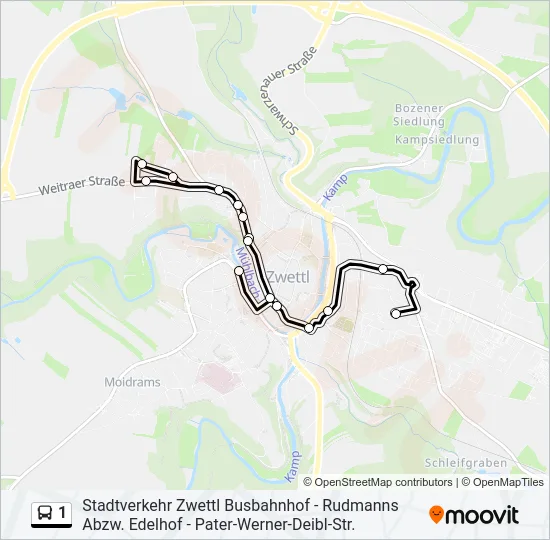 1 Bus Line Map