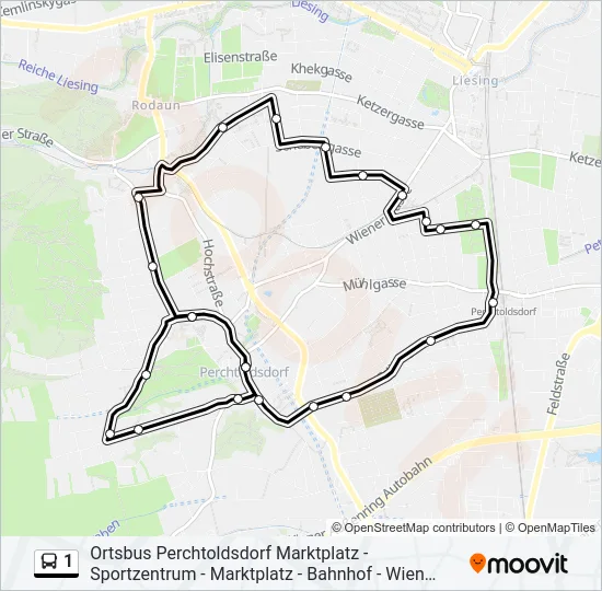 1 Bus Line Map