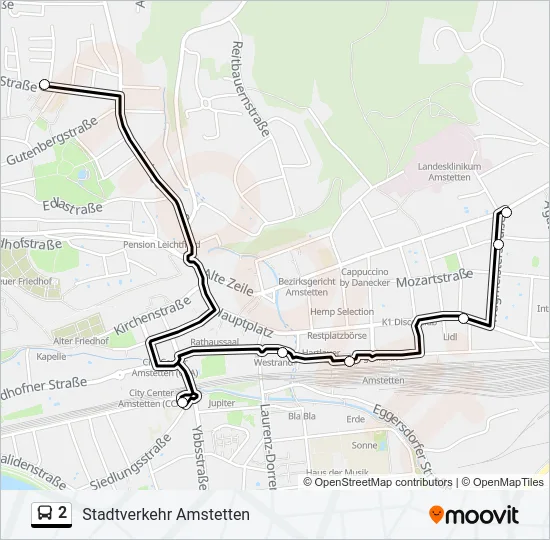 2 Bus Line Map