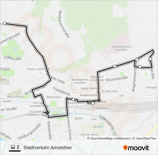 2 Bus Line Map