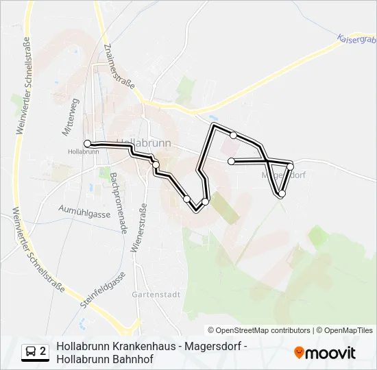 2 Bus Line Map