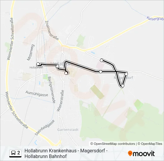 2 Bus Line Map