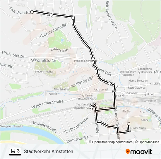 3 Bus Line Map