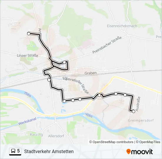 5 Bus Line Map