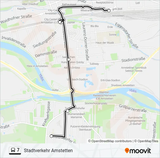 7 Bus Line Map