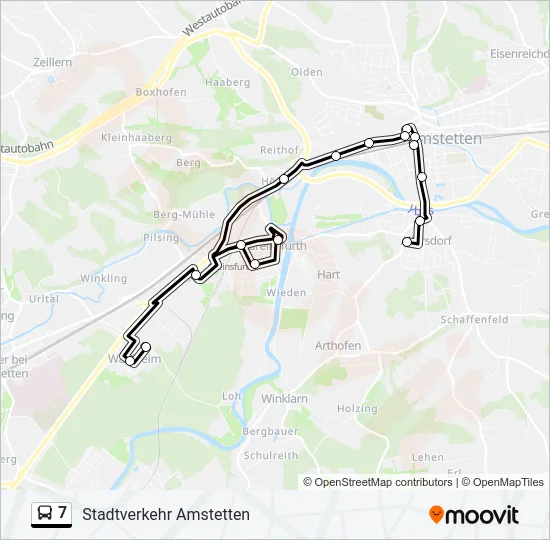 7 Bus Line Map