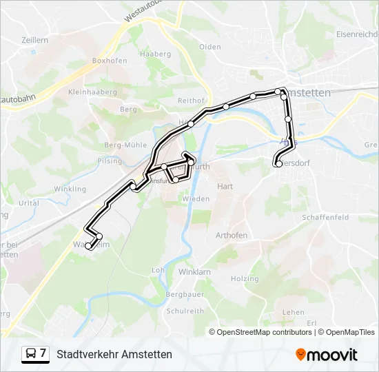 7 Bus Line Map