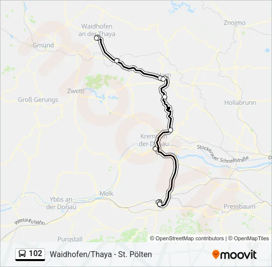 102 Bus Line Map