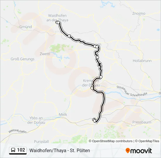 102 Bus Line Map