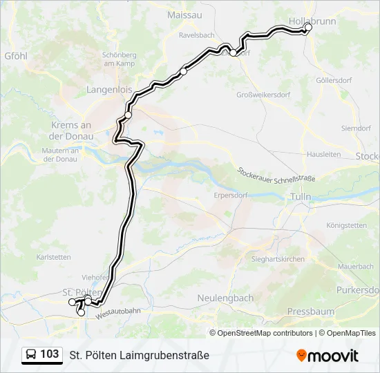 103 Bus Line Map