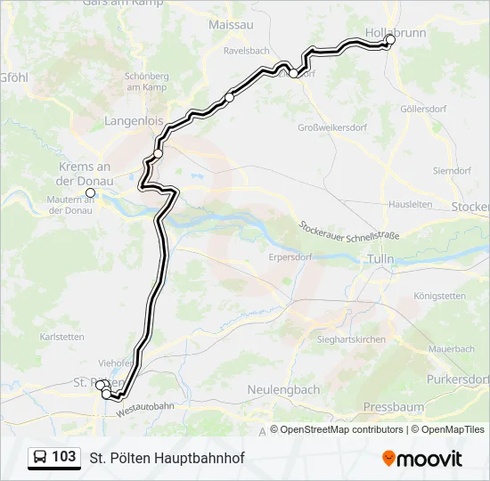 103 Bus Line Map