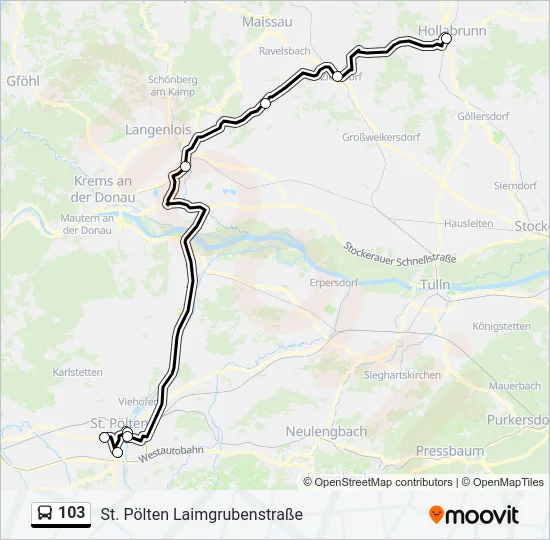 103 Bus Line Map