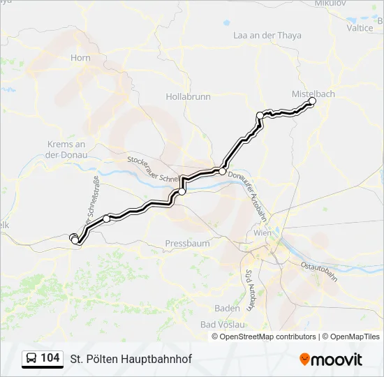 104 Bus Line Map