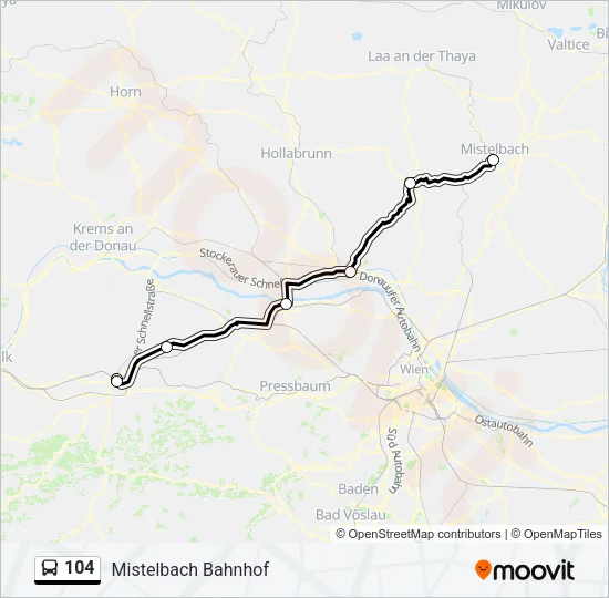 104 Bus Line Map