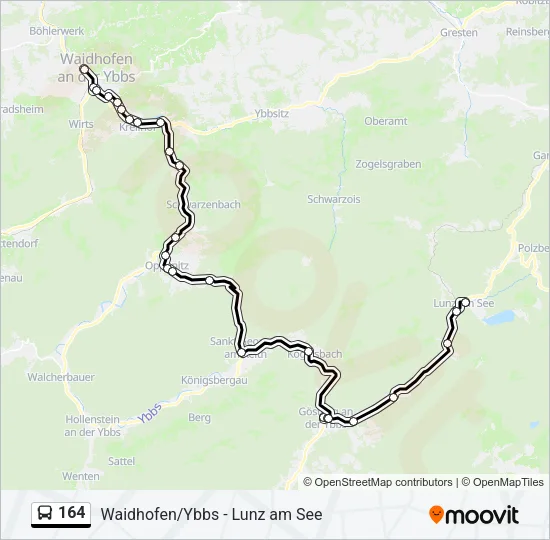 164 Bus Line Map