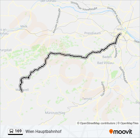 Buslinie 169 Karte