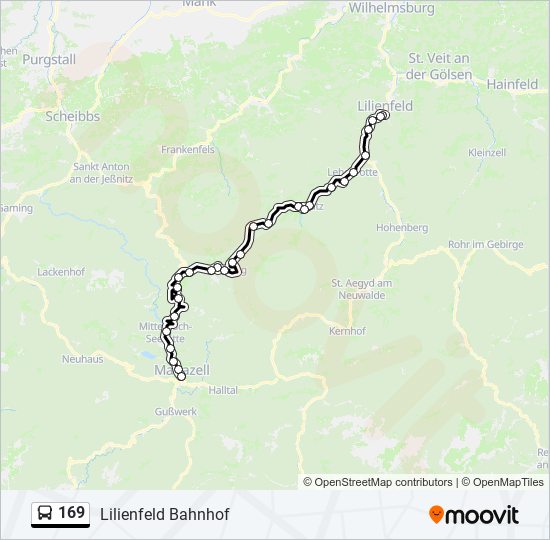 169 bus Line Map