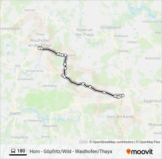 180 Bus Line Map