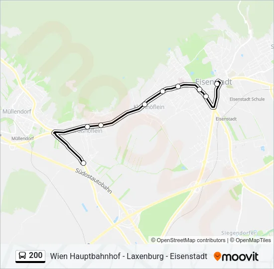 200 Bus Line Map