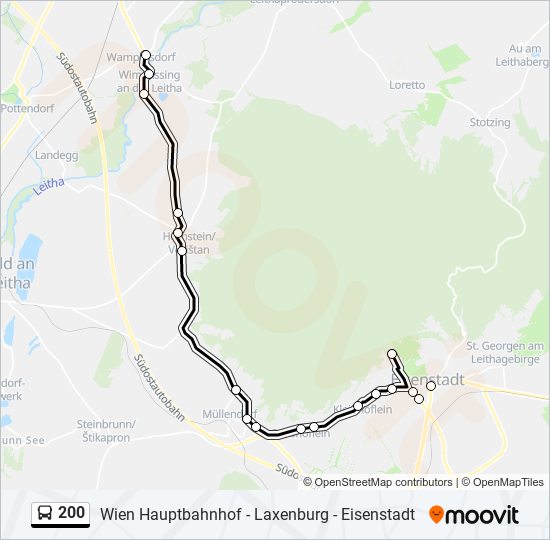 200 bus Line Map