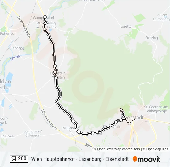 200 Bus Line Map